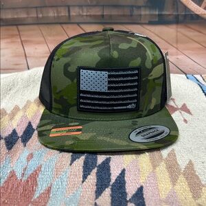 Hooey "Liberty Rope" Camo/Black Snap Back Cap